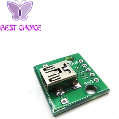 5pcs MINI USB to DIP Adapter 5pin female connector B type pcb converter