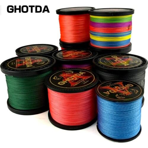 GHOTDA 8 Strands Braided Fishing Line Multifilament 300M 500M 1000M Carp Fishing Japanese Braided Wire Fishing Accessories Pe Li