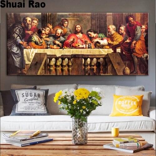 Jesus Last Supper diamond painting cross stitch 5d diy diamond embroidery people pattern full Square round drill mosaic set