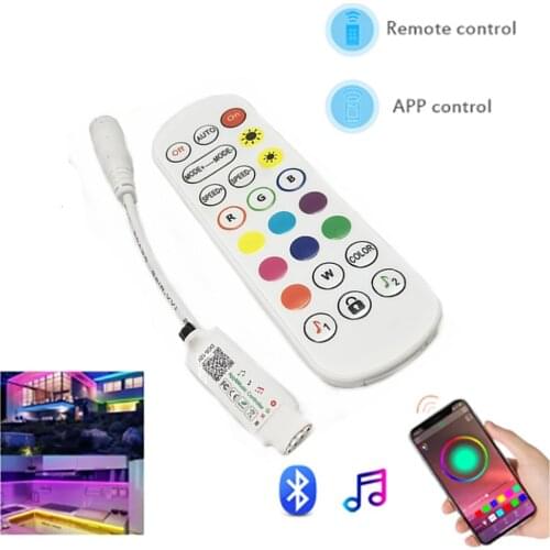 Bluetooth Music Led Controller 24 Keys LED IR 44 Keys Controler Dimmer LED Lights IR Remote DC12V For RGB Christmas LED Strip