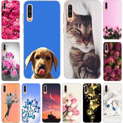 For Samsung Galaxy A70 A 70 Case Cute Cat Cartoon Fashion Soft Silicone Back Cover Phone Case For Samsung A70 2019 A705F SM-A705