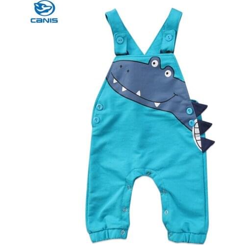 Unisex Baby Girls Overalls Cute Dinosaur Pattern Kids Baby Romper Playsuit Lovely Animals Pattern Boy Girls Child Baby Clothing