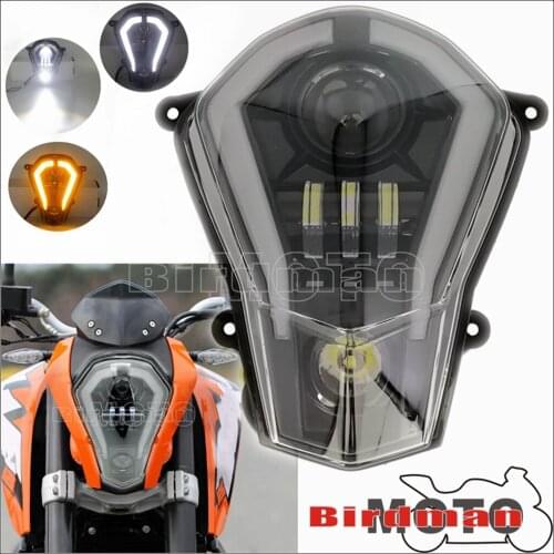 For 390 250 200 125 Motorcycle Turn Signal LED Headlight Assembly Headlamp DRL Hi/Lo Beam Dual Sport Enduro Supermoto Headligh