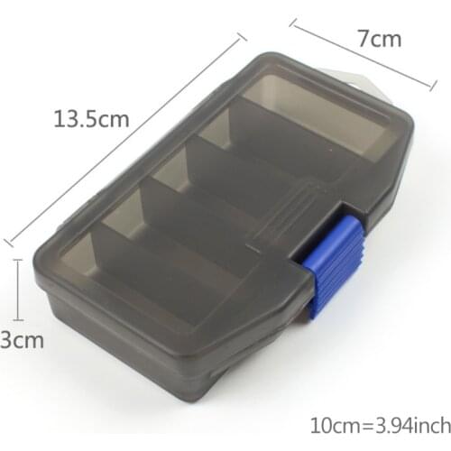 E56D 5 Grids Compartments Organizer Container Visible Plastic Fishing Lure Box Fishing Tackle Box Bead Screw Holder Case