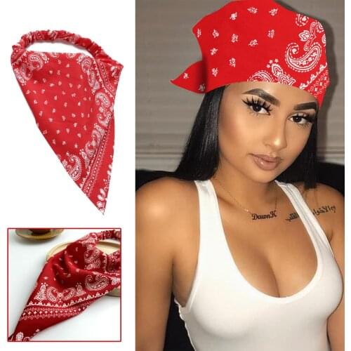 1PC Chiffon Hair Bandanas Print Floral Hair Scarf Elasticity Headband
