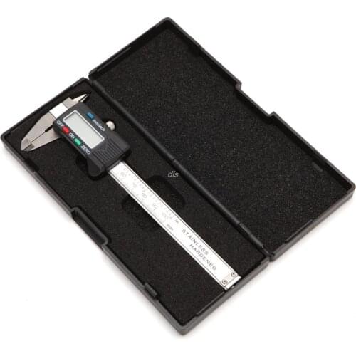 100mm LCD Electronic Digital Gauge Stainless Steel Vernier Caliper Micrometer LS'D Tool
