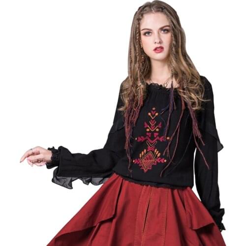 Kez Keer Women's Shirts With Embroidery