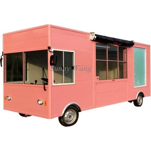 China Outdoor Electric Car Fast Food Truck Snack Vending Cart Juice Van Shopping Mall For Sale