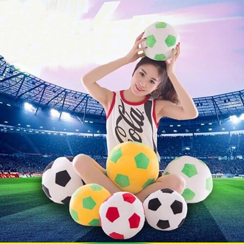 Creativity Soccer Design Pillow World Cup Cotton Round Cushion Home Deco Soft Pillow Plush Toys Gift For Men Children Teens