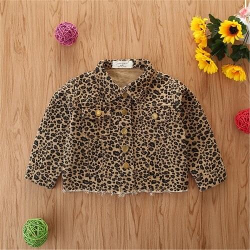 2021 Leopard Jacket Spring Autumn Coat Outerwear Top Children Clothes School Kids Costume Teenage Girl Clothing High Quality