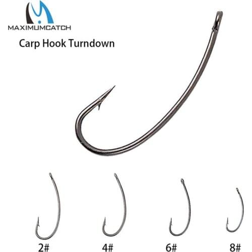 Maximumcatch 20pc Carp Fishing Hook High Carbon Steel Hair Rigs GIPPEN 2 #4 #6 #8