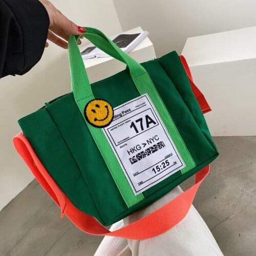 Fashion Canvas Women Handbags Designer Letters Shoulder Crossbody Bags For Women Female Large Capacity Totes Shopper Bag