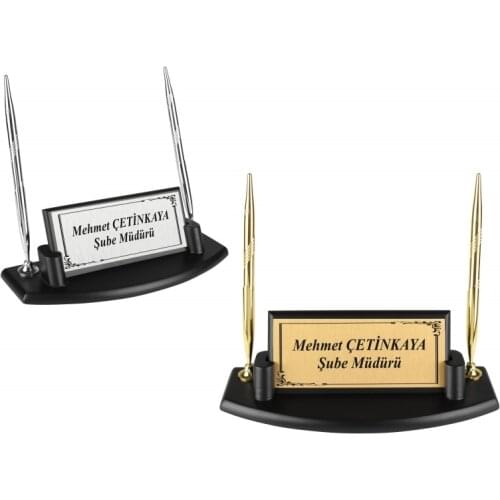 Nameplate Set, Wood Nameplate, Wooden name plate, Nameplate, Name Tag, Desk Organizer, Office Accessories, Desk Accessories