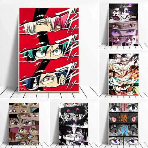 Full Round Square Diamond Painting Cartoon Anime Eyes 5D Diamond Mosaic Embroidery Kids Room Decoration Cross Stitch Kits