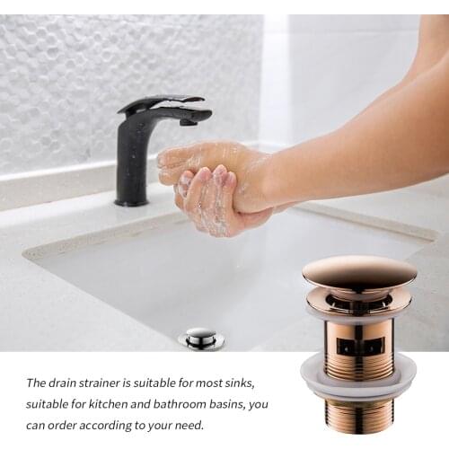 Bathroom Basin Sink Pop Up Drain Waste Stopper Kitchen Faucet Accessories Drain Strainer Metal Sink Debris Filter Hair Strainer