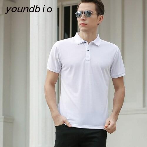 Polo Shirt Men with Shirt Short Sleeve Solid Color Fashion Tops Summer Lapel Mens Breathable Business Casual Polo Shirt