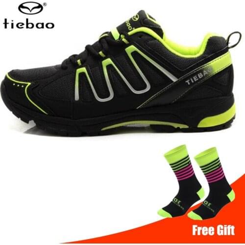 Tiebao New Mountain Cycling Shoes Leisure Bike Bicycle Self-locking Shoes Non-slip Breathable Bike Sneakers Bicicleta Carretera