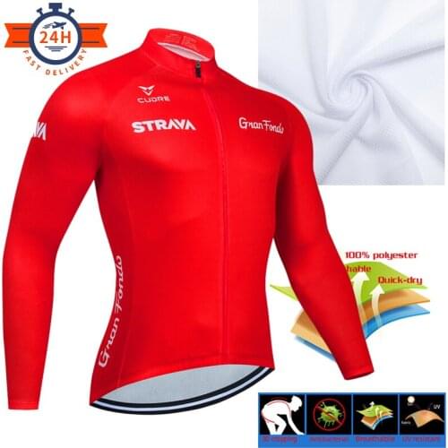 Spring Autumn Long Sleeve Cycling Jersey 2021 STRAVA MTB Bike Clothes Cycling Clothing Bicycle Sportwear Maillot Ropa Ciclismo