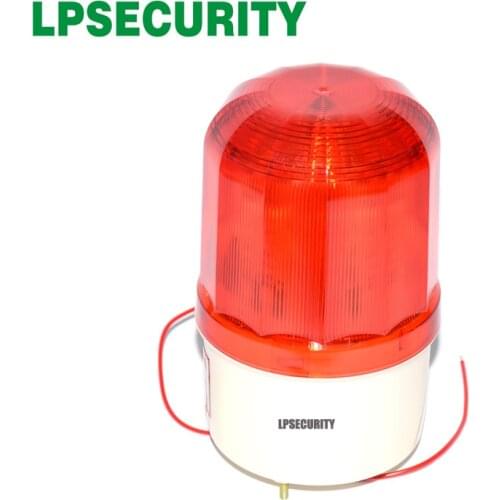 LPSECURITY waterproof outdoor LED lamp beacon red alarm flashing 90dB siren strobe for gsm home alarm system