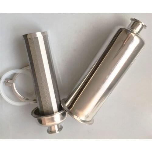 Inline Filter Sanitary SUS304 Sintered Mesh Filter Element Pass-through Strainer fit Pipe OD 19/25/32/38MM 100 Mesh