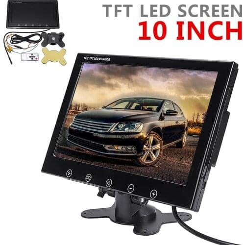 Pohiks 1pc 1024X600 Resolution HD LCD Monitor Computer Display Surveillance AV/VGA Input With Remote Control