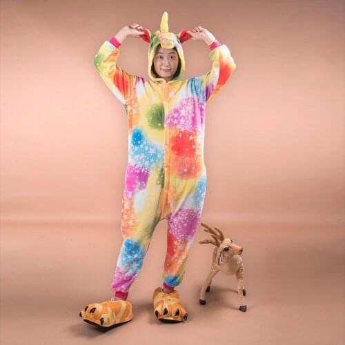 Winter Adult Kirugumi Unicorn Pajama Sets Animal Pyjamas women Pijamas Unicornio Sleewear Night Suit One Piece 2019