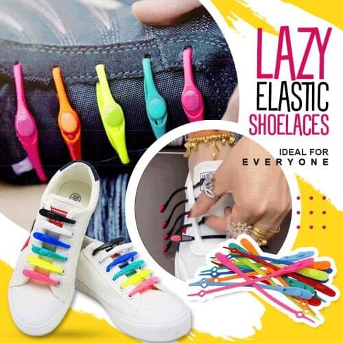 14pcs Lazy Elastic Shoelaces Round Elastic Shoe Laces Special No Tie Rubber For Sneakers Fit Strap For Men Women All Sneakers