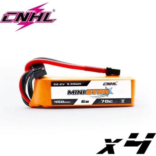 4UNITS CNHL MiniStar 450mAh 22.2V 6S 70C Lipo Battery For FPV With XT30 Plug