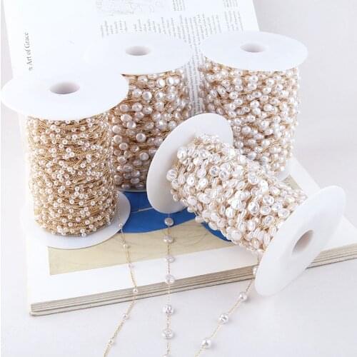 20meters/roll new design fashion Baroque Pearl Chain Bracelet Necklace Accessories Materials Diy Jewelry Accessories