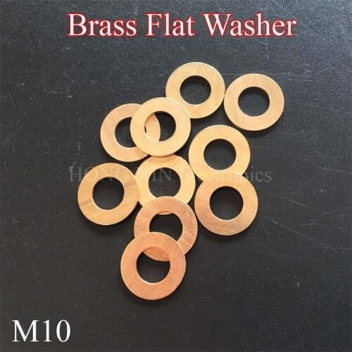 20pcs DIN125 ISO7089 M10 Meson Pad Copper Sheet Metal Collar Brass Flat Washer Gasket Ring
