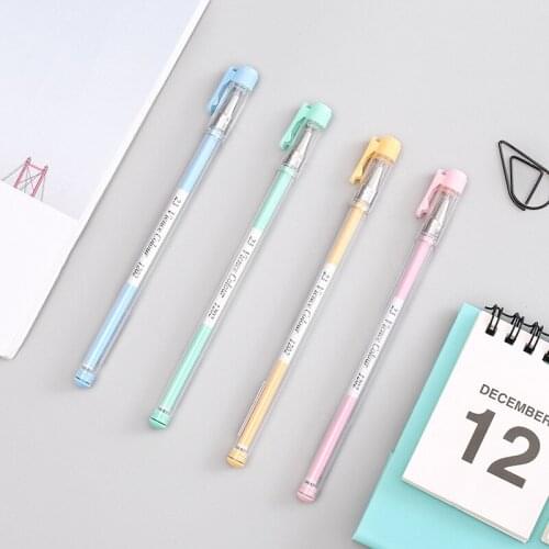 3pcs Transparent play color series gel pen can replace writing pen 0.38mm simple pen pen GP6370