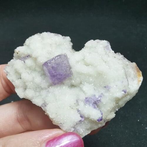 34.2gNatural rare purple fluorite quartz mineral specimen HEALING CRYSTAL QUARTZ GEM