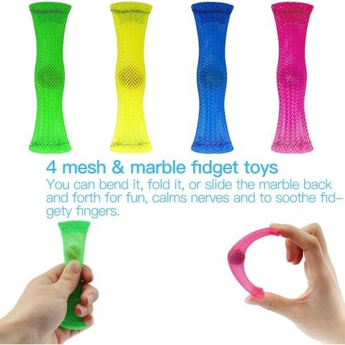 4PCS Marbles Ball Autism ADHD Anxiety Therapy Toys EDC Stress Relief Hand Fidget Toy