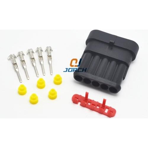 5 kits 5 Pin Tyco Amp Superseal plug 282107-1 Auto Male Plastic Cable Connector sets