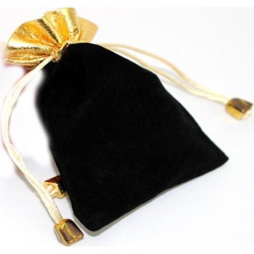 500pcs 9*12cm black Phnom Penh Velvet Bags woman vintage drawstring bag for Party/Jewelry/Gift diy handmade Pouch Packaging Bag
