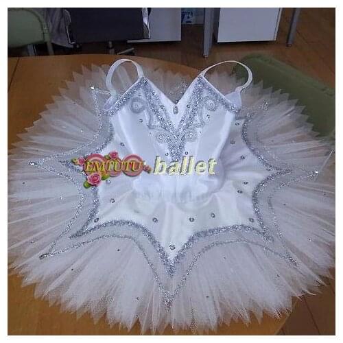 White Swan Lake Ballet Tutu Costume Nutcracker Professional Ballet Tutu Snow Queen Ballerina Pancake Ballet Tutu Skirt Coppelia