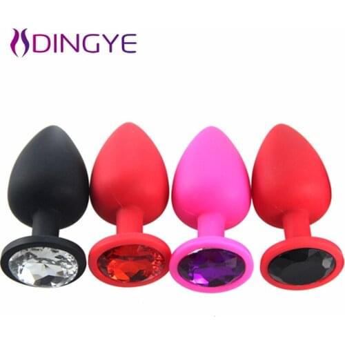 Dingye Large Size Silicone Big Anal Sex Toys Diamond Anal Butt Plugs Gay Sex Toys