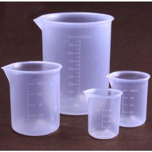 Capacity 25/50/100/250/500/1000ml Plastic Polypropylene PP Measuring Beaker