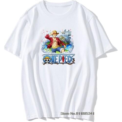Japanese Anime Tshirts Luffy One Piece Zoro Nami Men Tshirt Camisas Hombre Premium Cotton Short Sleeve Tops Tee Shirt Vintage
