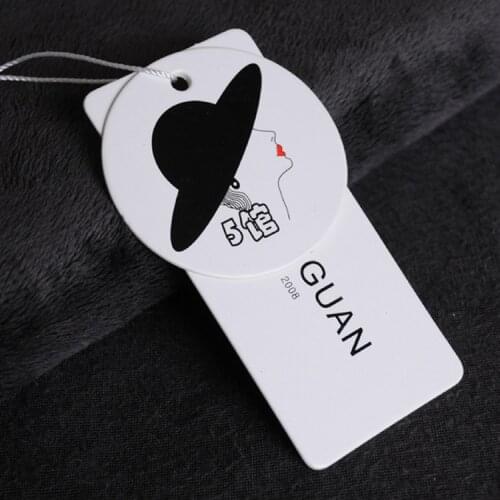 Customized price tags for clothing with eyelet printed swing hang tag, die cut personized tag for bag jewelry luggage