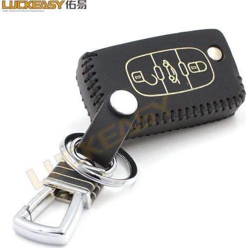 Luckeasy for citroen C5 2010-2012 C-Triomphe 2008-2010 Grand C4 shell car key case holder Kraft first layer key cover key2a