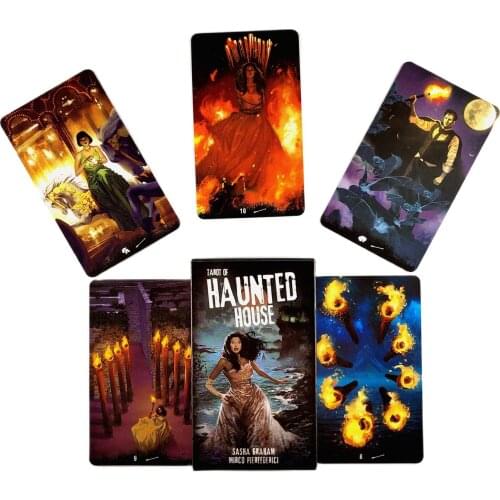 2021New Tarot Of Haunted House Cards Fortune Guidance Telling Divination Deck Board Game With PDF Guidebook For Friend Game