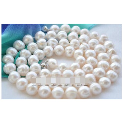 New Genuine 32" 9-10mm white freshwater pearl necklace