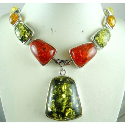 The New Fashion Precious Modernist teardrop golden honey pressed Ambers Pendant Necklace jewellery making A31