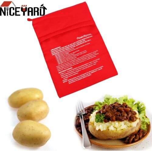 NICEYARD Microwave Steam Pocket Quick Fast Baked Potatoes Rice Pocket Easy To Cook Washable Cooker Bag