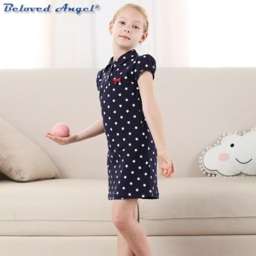 Beloved Angel Baby Girls Dress Star Print Dress Princess Costume Party Vestidos Kids Dresses for Girls Children Clothing 3-8T