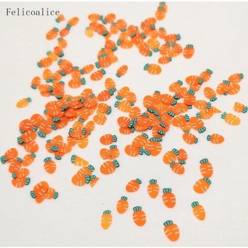 1kg Polymer Hot Clay Sprinkles Vegetables Carrot Sprinkles for Crafts DIY Making Nail Slices Slime Material