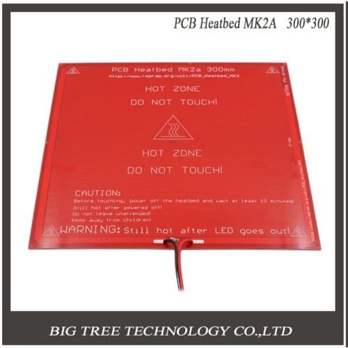 RepRap PCB Heatbed MK2A with led Resistor with cable for 3D printer hot bed 300*300*2.0