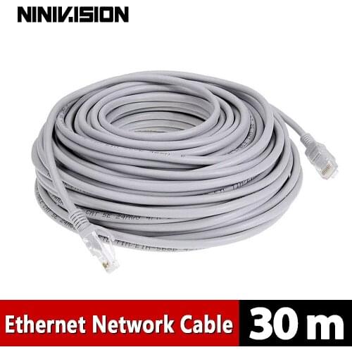 30M 98ft Cat5 Ethernet Network Cable RJ45 Patch Outdoor Waterproof LAN Cable Wires For CCTV POE IP Camera System