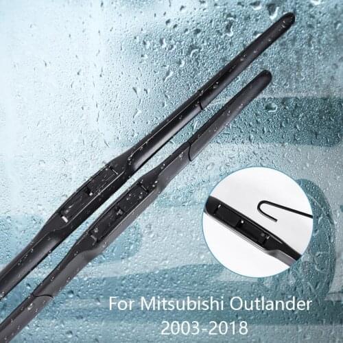 Wipers Blade For Mitsubishi Outlander 2003 2004 2005 2006 2007 2008 2009-2018 Car Accessories For Auto Rubber Windscreen Wiper